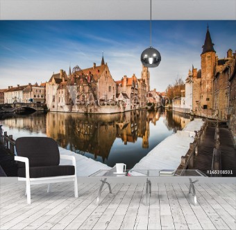 Image de Scenery with water canal in Bruges Venice of the North cityscape of Flanders Belgium